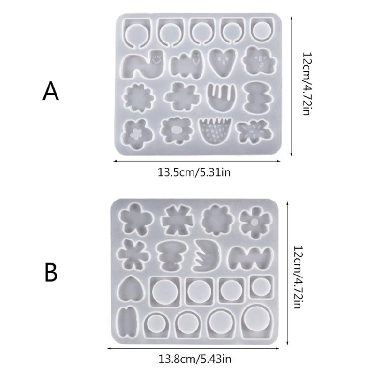 Flower Silicone Ring Molds with Different Sizes for DIY Crafts Jewelry Making