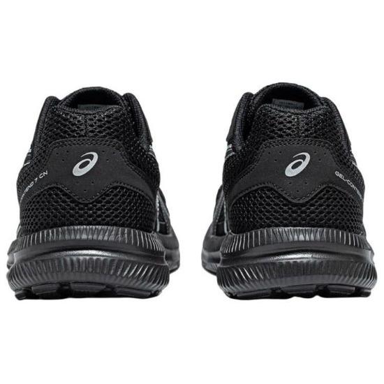 Asics Gel-Contend 7 Comfortable Fashion Fabric Synthetic Leather Shock Absorbing Durable Low-Top Casual Running Shoes Men Sneaker Black 1011B917-001