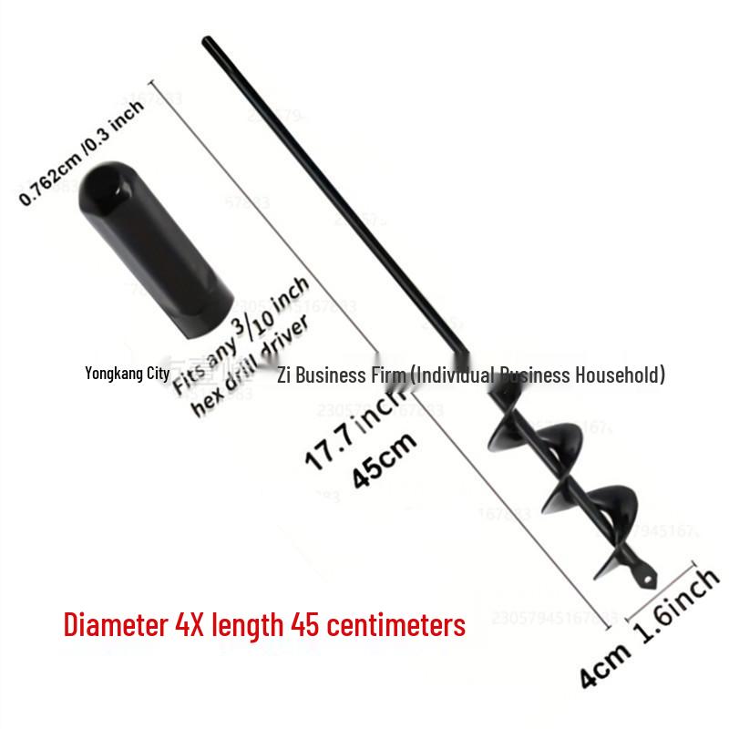 Portable Electric Earth Drill Bit for Planting and Soil Loosening