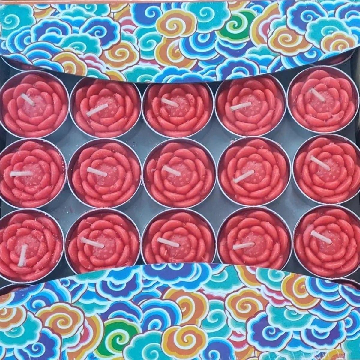 

Smokeless 4-Hour Lotus Ghee Candle for Buddha Candlestick