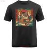 Katze isst Ramen Nudeln Kawaii Anime Manga Japanisches Essen Humorvolles T-Shirt vintage Gewaschen Dehnbar Weich Stylisch homme Lässig