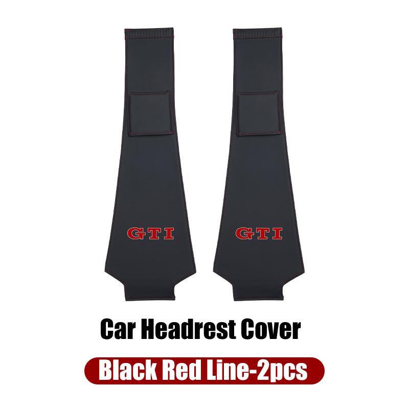 Car Leather Headrest RTIS555 Protective Cover Storage Bag For Volkswagen VW Golf 4 6 7 GTI Tiguan Passat B5 B6 B7 CC Jetta MK5 MK6 Polo