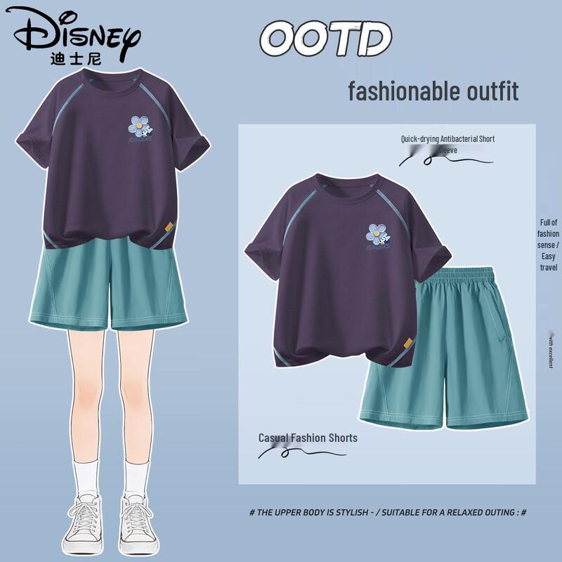 Disney Girls  Quick-Dry T-shirt & Shorts Set 150