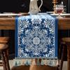 with Tassel Ethnic Style Table Runner Cotton Tablecloth Table Flag Table Cover  Table Decor