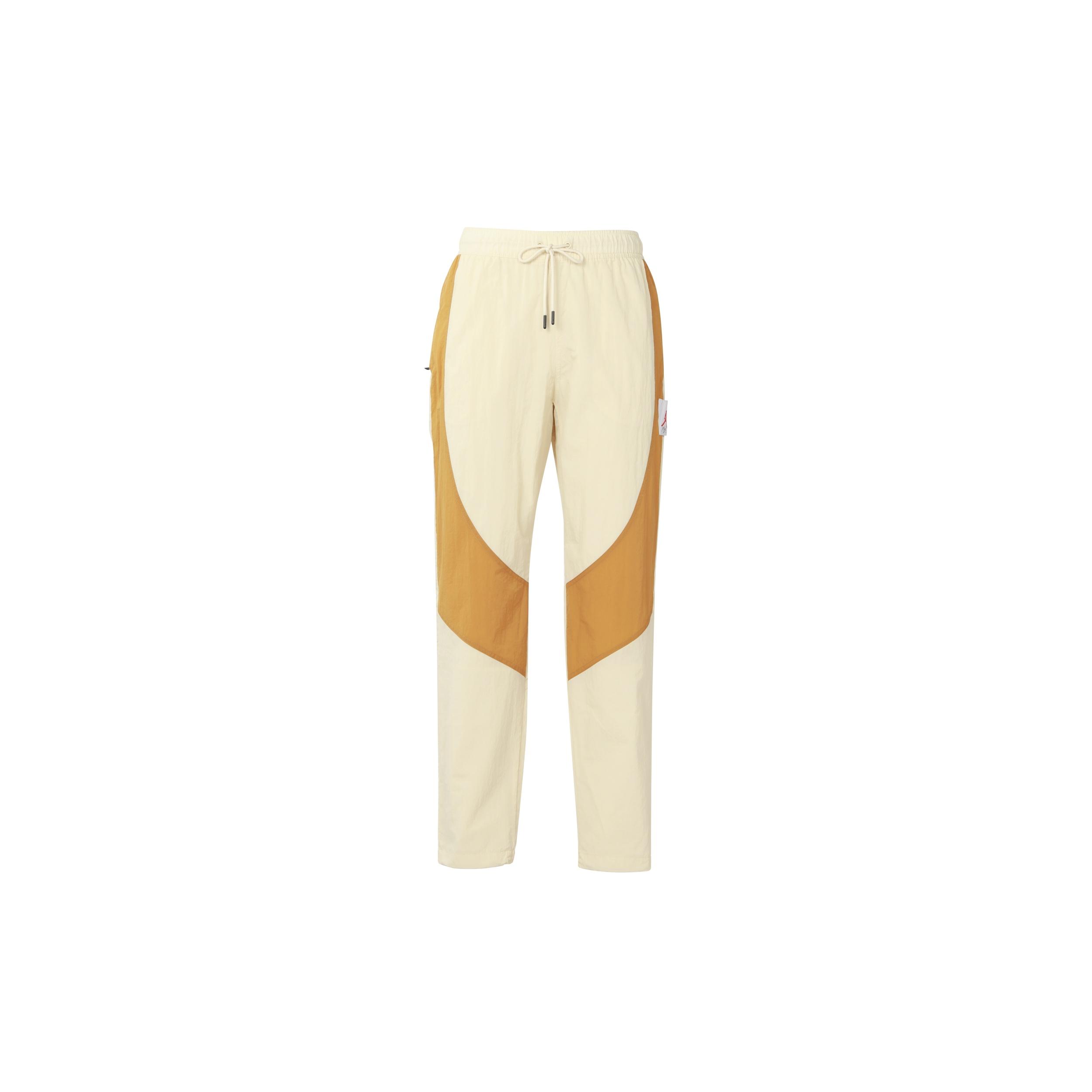 Air Jordan Flight Contrasting Colors Breathable Drawstring Sports Pants Yellow Men s CV3175-275 L
