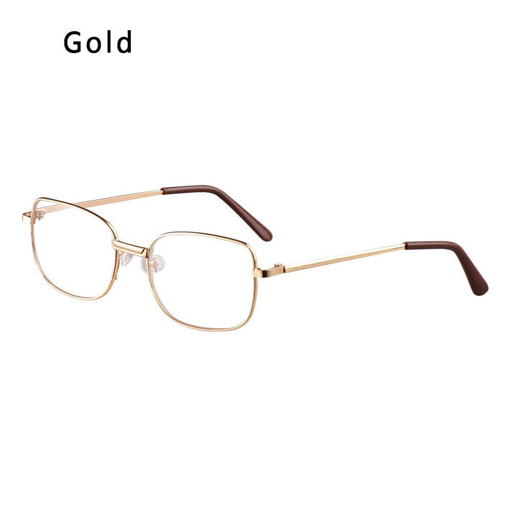 Real Glass Lens Reading Presbyopia Eyeglasses Men's Women's Square Full Glasses Frame Presbyopic Eyeglasses Anti-Scratch Diopter Eyewear +1.5 2.0 2.5