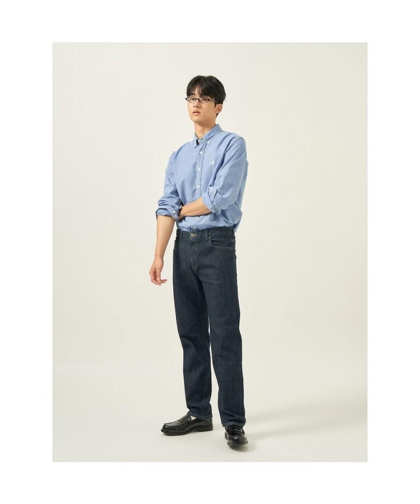 Binpolmen [Essential] Unisex Chambray Denim Shirt Sky Blue