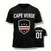 Maillot de Football Fan Cap-Vert Maillot de Football Cap-Vert Maillots Famille T-shirt Col Rond Rapide
