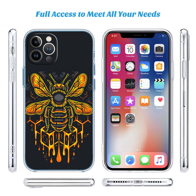 MH20 Bees Cartoon Case for Motorola E7 G6 G7 G8 G9 Plus Power Play G10 G20 G04 E30 E40 E22 E20 E13 E15 G22 G23 G05 G75 G35 G55