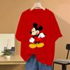 Mickey Mouse Cartoon Anime Women Tshirt Summer Short Sleeve Cotton Unisex Tee Shirts Tops New Casual