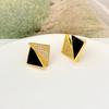 Summer Design Earrings Geometric To Triangular Zircon Micro-Inlaid Stud Earrings