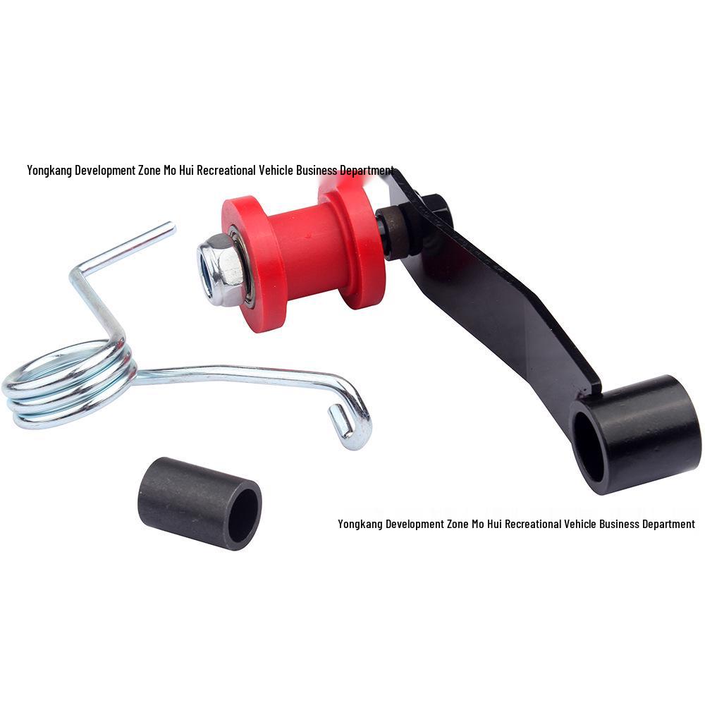 Red Chain Adjuster and Tensioner for Off-Road Motorcycle, ATV, Kart, and Beach Buggy Accessories