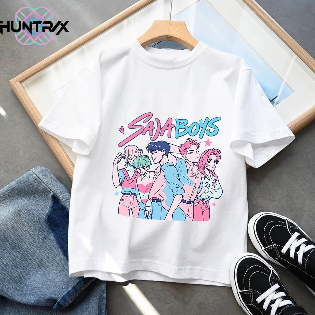 Summer Kpop Demon Hunters Children's Clothing Short Sleeve T-shirt Cute Kpop Demon Hunters Tiger Harajuku Tshirt for Boys Girls