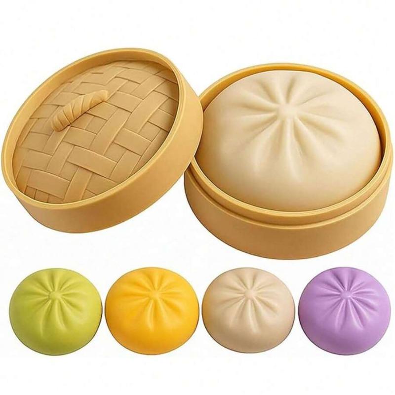 Ultra Soft Steamed Bun Squeeze, Pinch Squishy Dumpling Toy for Stress Relief