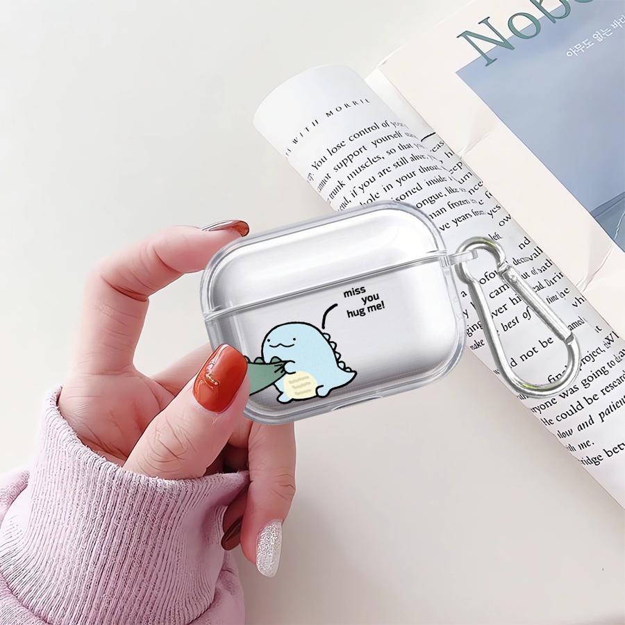 

Couple Cute Dinosaur Case For Airpods Pro3 Pro2 3 4 1 2 Pro Clear Earphone Cases Cover Airpods 4