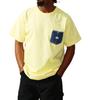 Lee Yellow Denim Pocket Short Size M Men's T-Shirt, Sleeve,