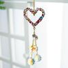 Portable Handmade Crystal Suncatcher Sparkling Exquisite Heart Shape Crystal Pendant Reflective Hanging Ornament Birthday