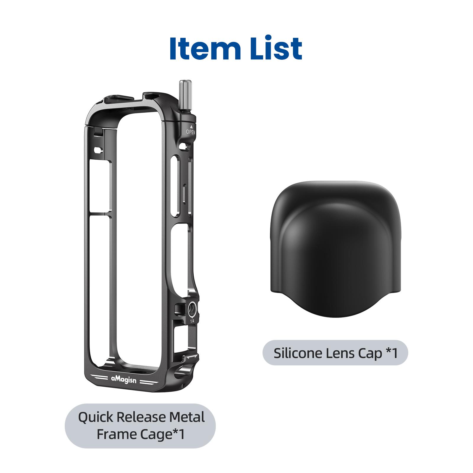 

Металлическая крышка для клетки кролика для insta360 X4 из алюминиевого сплава, защитная быстросъемная рамка для расширения, аксессуары