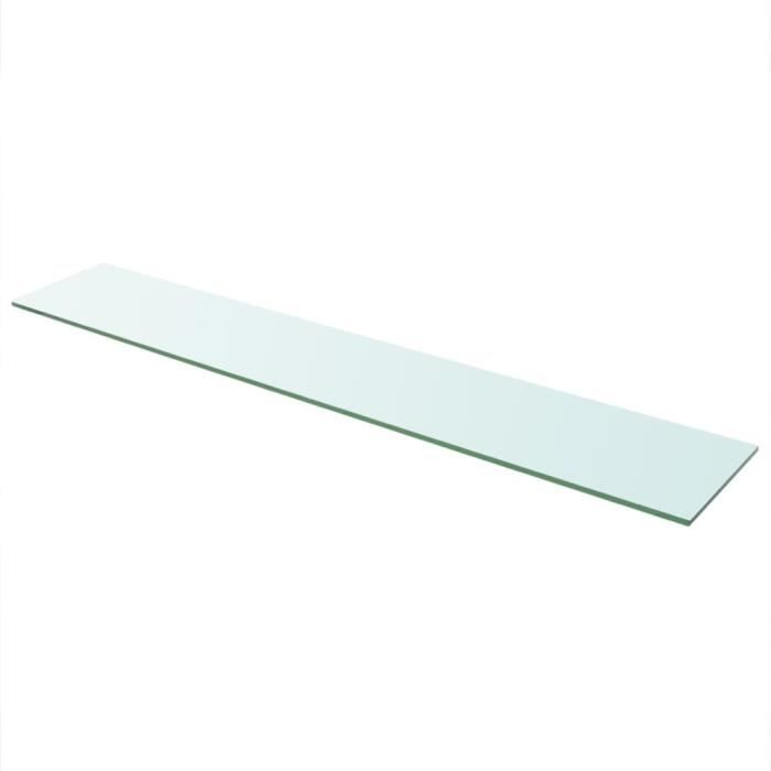 VidaXL Panneaux d'étagère 2 pcs Verre Transparent 110 x 20 cm