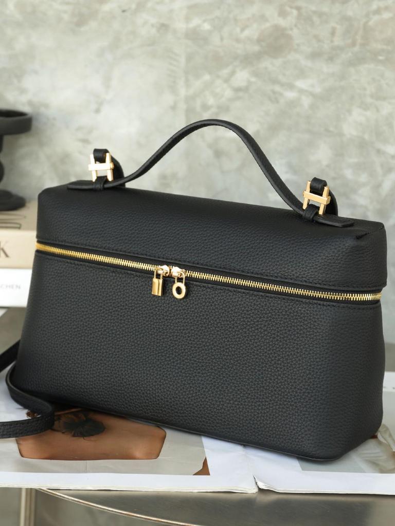 Genuine Cowhide Leather Makeup Crossbody Bag - Elegant, Versatile, Candy-Colored Women's Handheld Tote