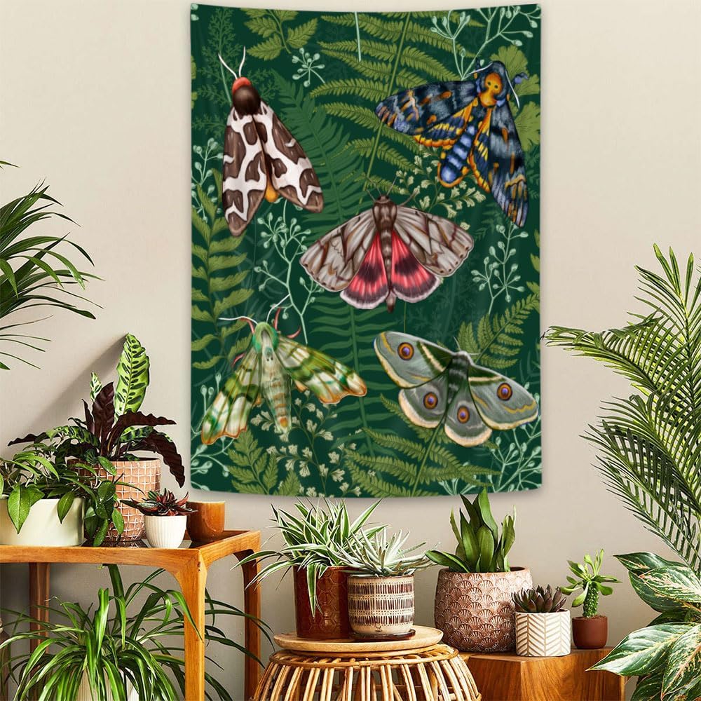 Moon Phase Tree Of Life Wall Tapestry Butterfly Floral Starlit Spiritual Decor Boho Mandala Wall Hanging Tapestrys For Bedroom
