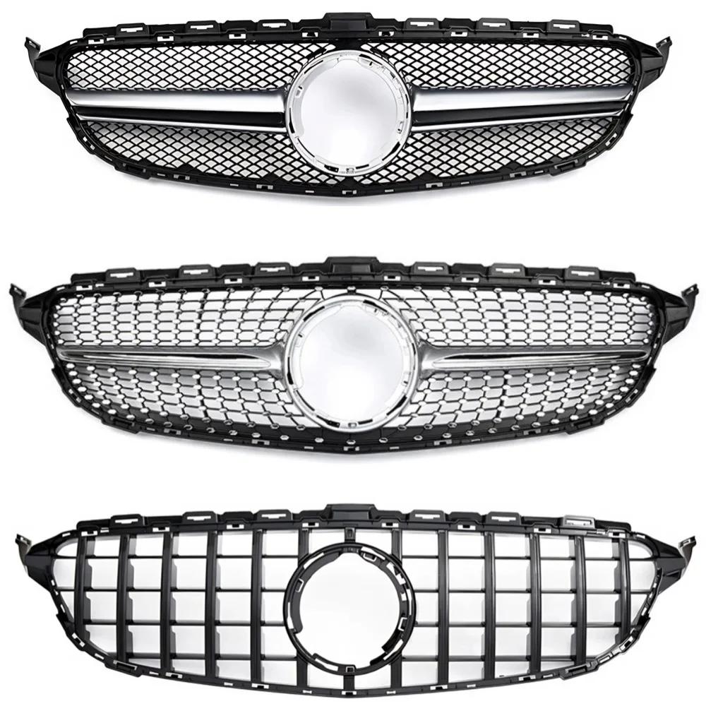 For Mercedes C Class W205 2019-2025 C180 C200 C250 C300 C260 C400 2019-2025 GT Style Sport Front Bumper Grille Inlet Grill  Mesh