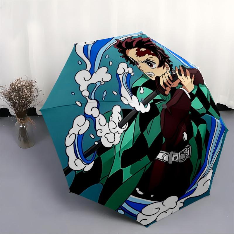 1pc Demon Slayer Automatic Open/Close Umbrella   Compact Travel Umbrella, 8 Rib Heavy Duty, Perfect for Women & Men    a0923169