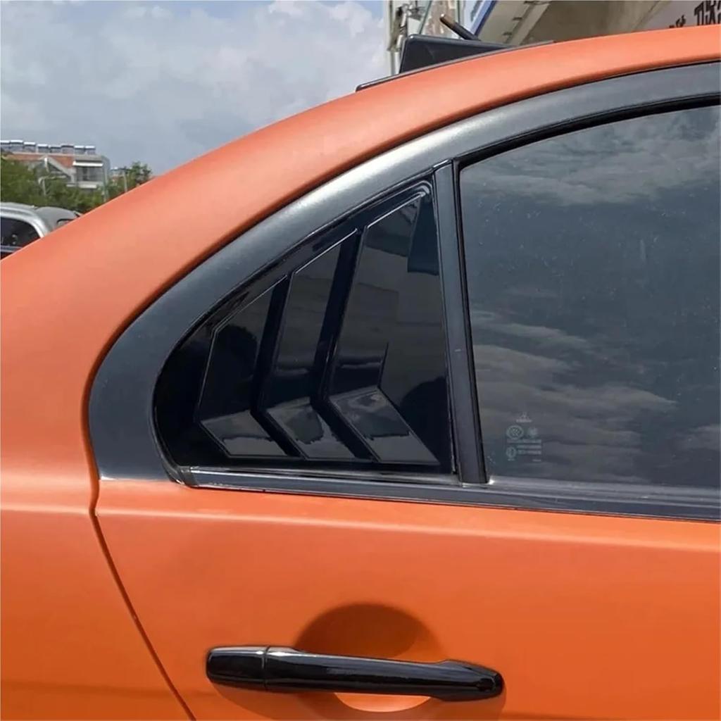 For Mitsubishi Lancer EX X EVO 2008-2018 Rear Window Louver Shutter Cover Side Vent Trim Windshield Decor Car Accessories(Gloss Black)
