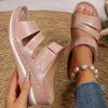 Women's Sandals 2025 New Summer Shoes Women Heels Sandals Summer Slippers Chaussures Femme Casual Wedges Heeled Footwear Female