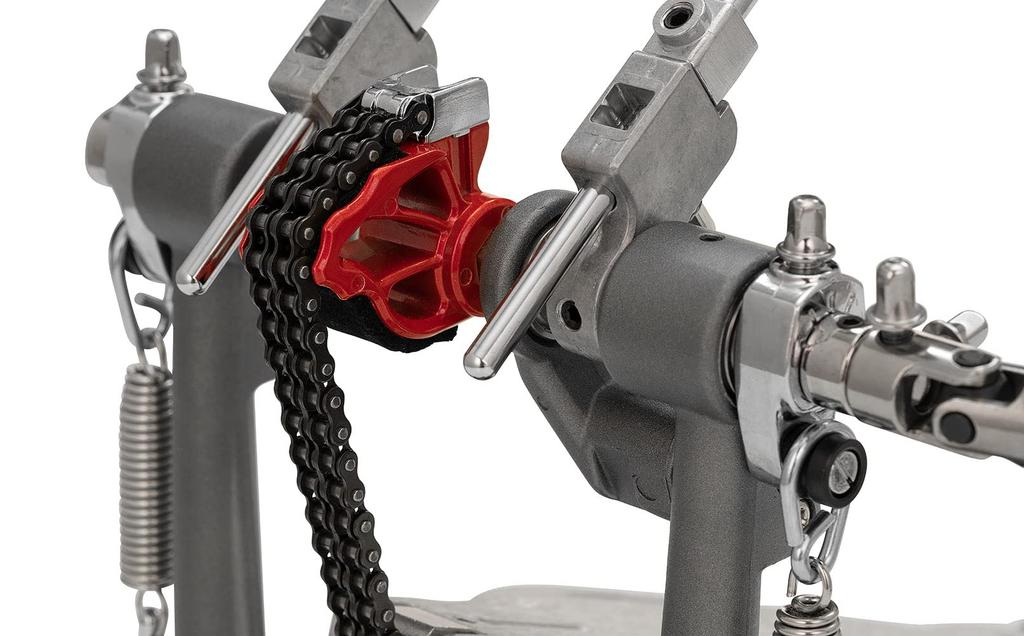 Pearl Double Pedal Eliminator SOLO Red Off-Center Cam Control Quad Beater P-1032R