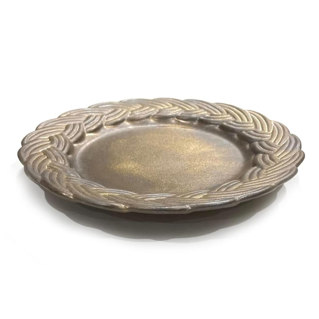 24to3 Plate, ami-ami Plate, Medium, Gold, Approx. 21cm