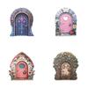 Garden Fairy Door Wooden Ornament With Creative Cottage Style For Indoor Landscape Display