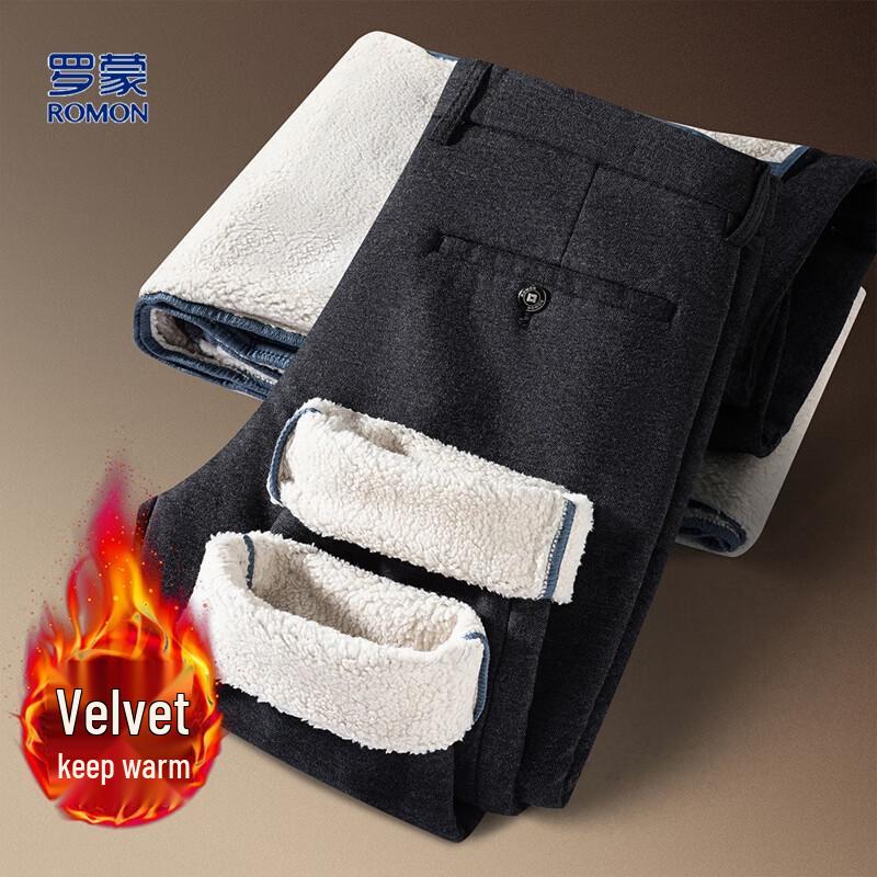 

Luomon Men s Fleece Lined Casual Trousers 38