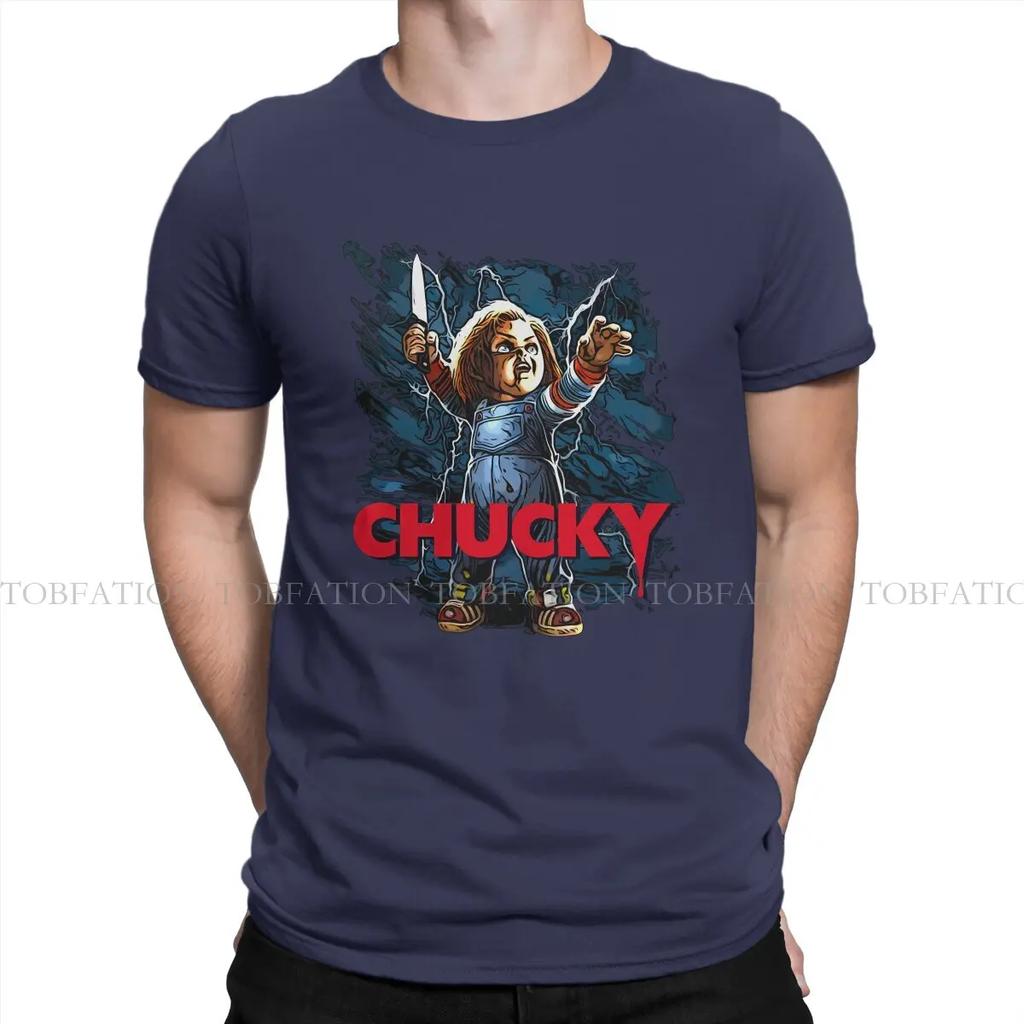 Doll TShirt Child's Play Chucky Horror Film Crewneck Short Sleeve 100% Cotton T Shirt Funny High Quality Gift Idea