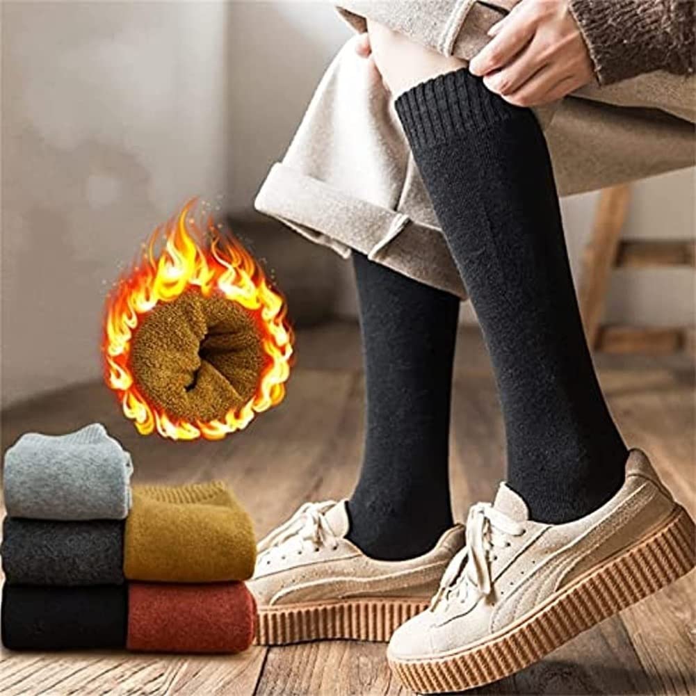 LIUZKH Warm Winter Socks for Fall and Warm and Sports Set Women's Socks, Thick, Cute, Fluffy, Winter, Chill-Proof, Women's Socks, Cotton,