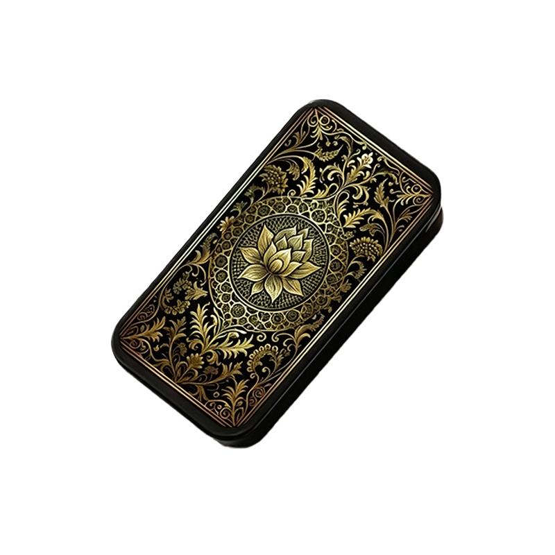 Black Rose Wood Box Heart Shaped Rustic Charm No Matches Included
