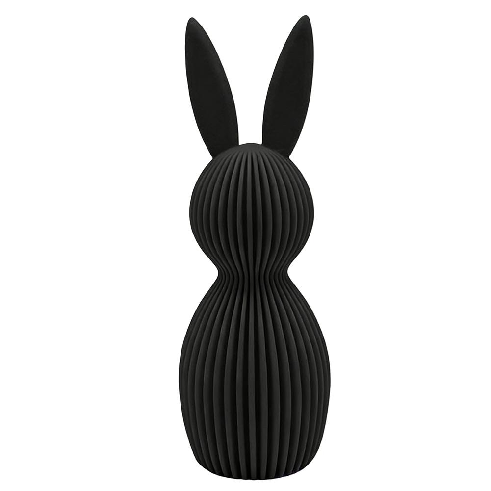 3D Nordic Style Easter Rabbit Figurines Set of 2 Plastic For home Decor Ornament 11cm 16cm Size White Pink Black Blue