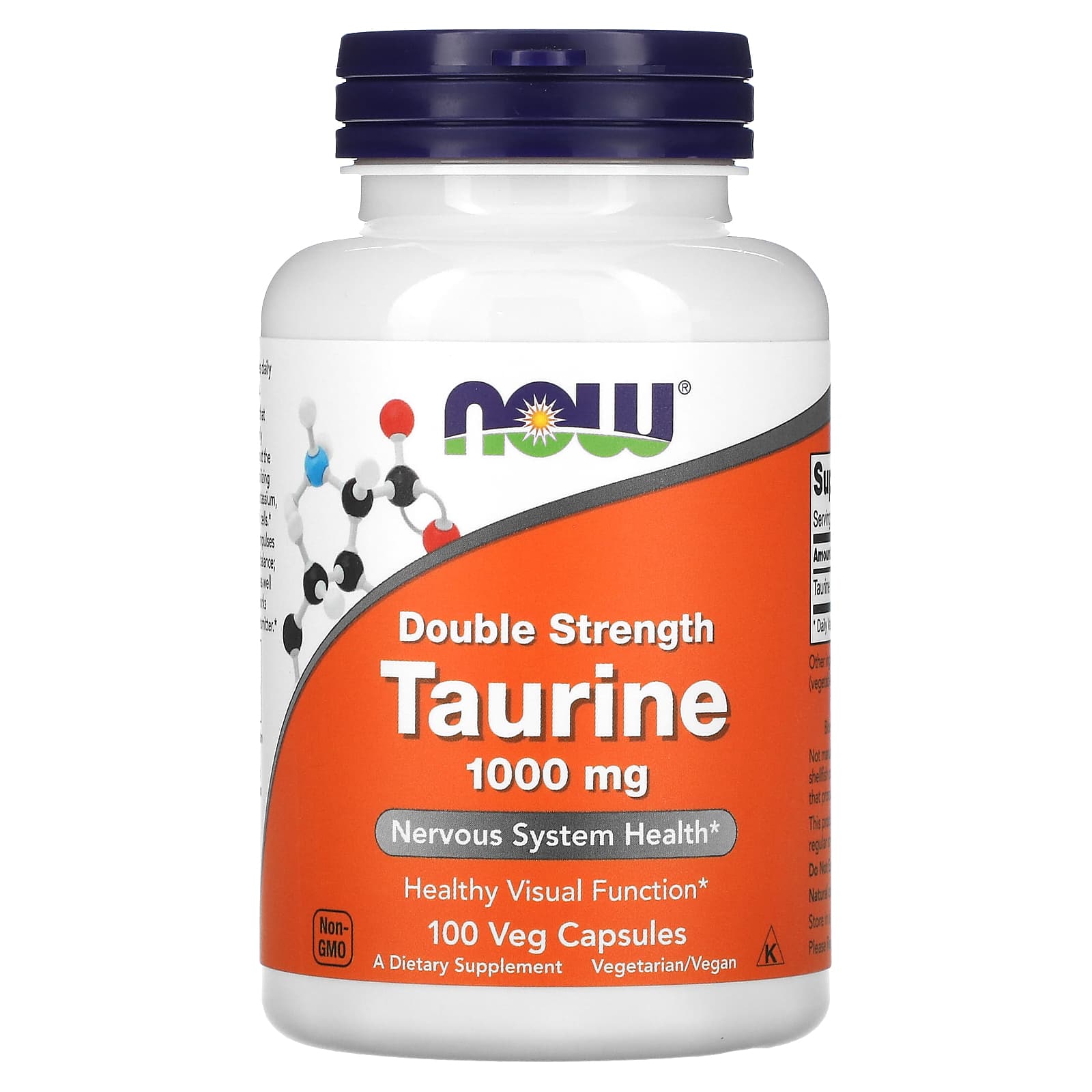 

Taurine, Double Strength, 1,000 Mg, 100 Veggie Caps