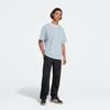 adidas Originals Stripe T-Shirt Fashion Versatile Round Neck Short Sleeve Men Tops White Blue Light-Orange KB8355