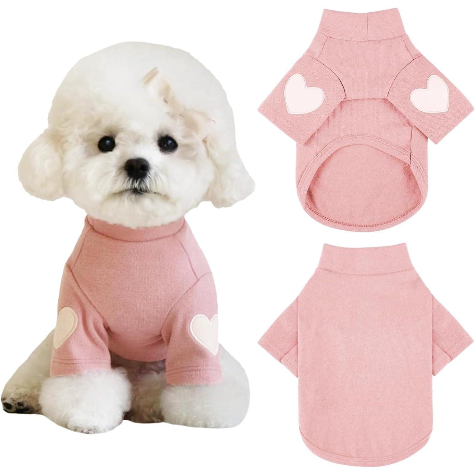 

Sudadera para Perros Camiseta Ropa con Traje de Cachorro de Gato Rosa-Grande para Perros Pequeños y Medianos S: Chest 35cm розовый
