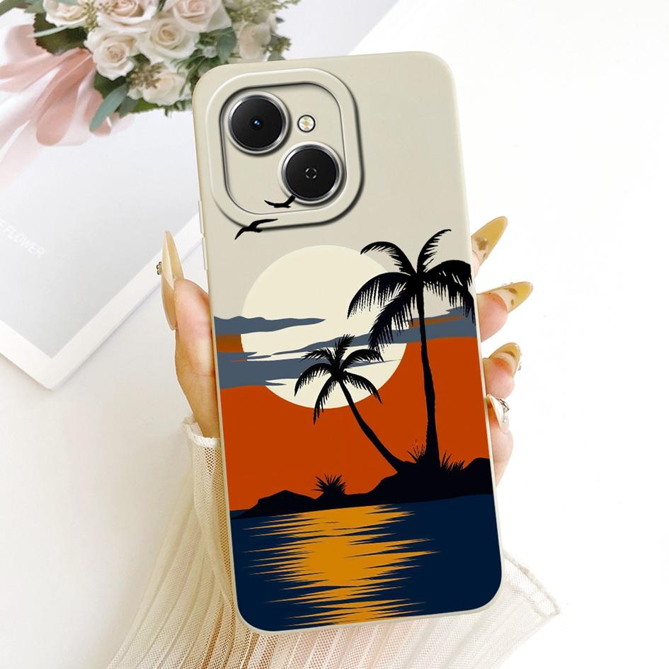 For Tecno Spark 40C Case KM4k Fashion Painted Liquid Silicone Soft TPU Shockproof Cover For Tecno Spark40C Pop 10 Pro Phone Case