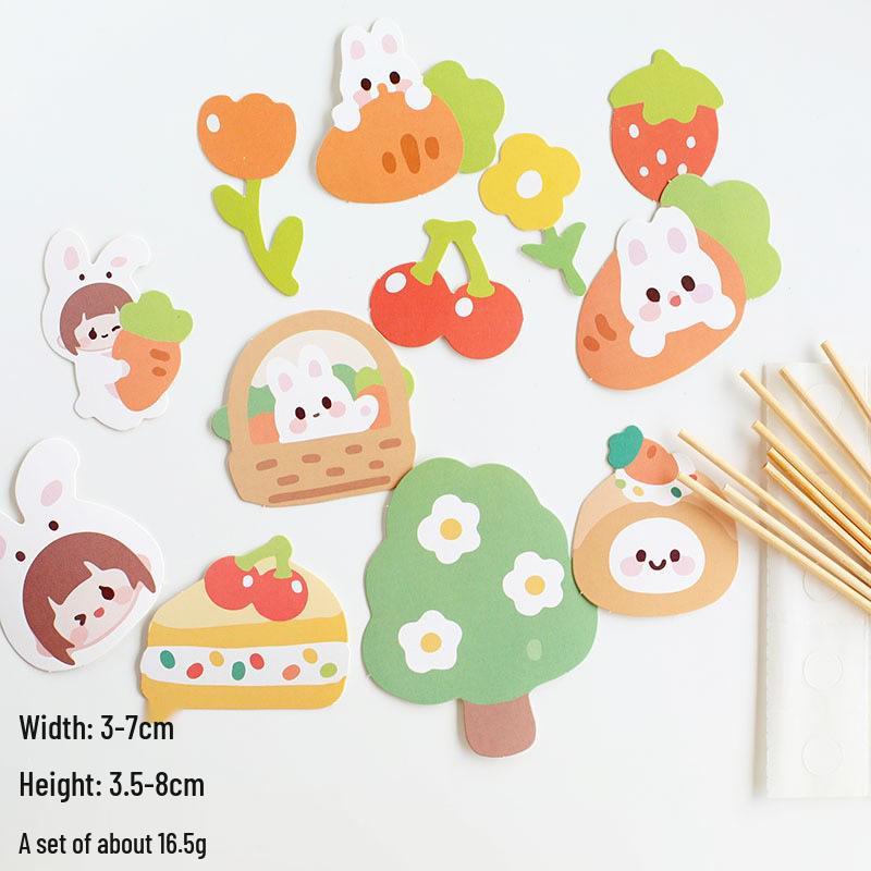 Pale Green Rabbit Cake Toppers for First Birthday or Full Moon Celebrations