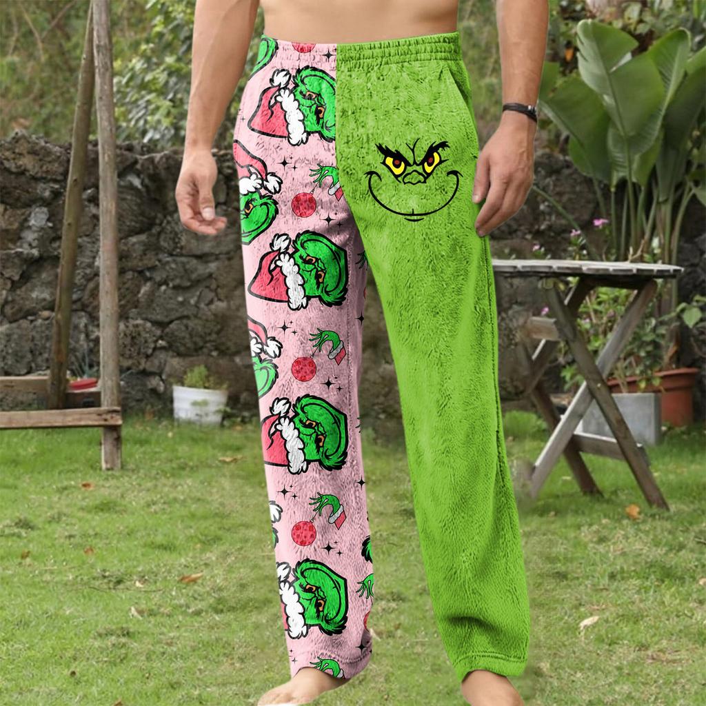 Men's Allover Printed Home Pants Sleeping Pajama Pants Long Pants Pajama Pants