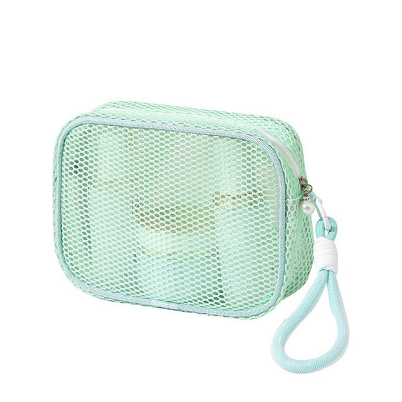 Dopamine Mesh Makeup Bag Women'S Large Capacity Portable Toiletry Bag Cosmetics Storage Bag Multifunctional Tote Bag