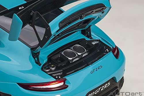 AUTOart 1/18 Scale Porsche 911 (991.2) GT2 RS Weissach Package Blue/Carbon Black Finished Model 78175