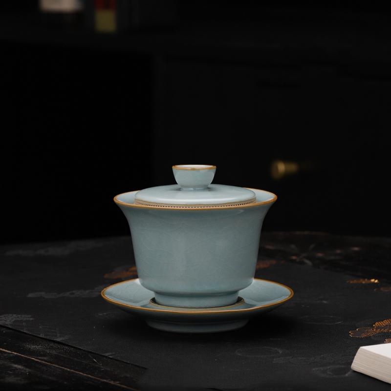160ML High-end Tea Tureen Ceramic Tea Set Kung Fu Tea Cup Thin Tires Bubble Tea Device Gaiwan Tea Cup Teabowl