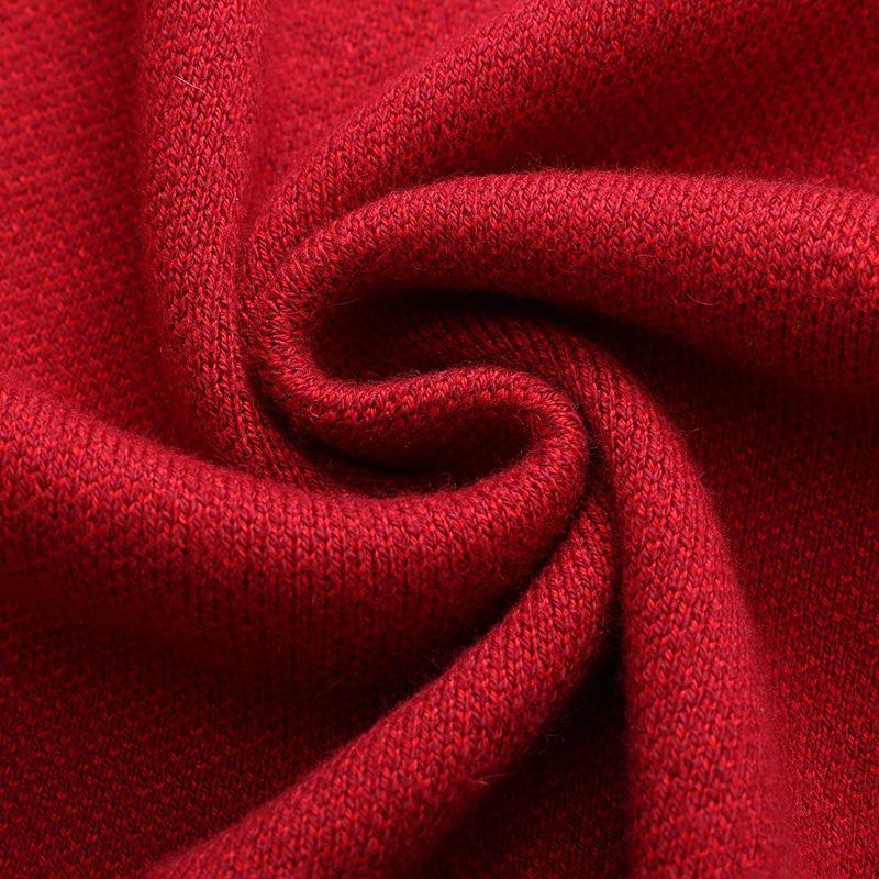 

2025 Autumn/Winter Wool Cardigan with Fu Character, Fleece-Lined, Warm Sweater for Mid-Aged and Elderly XXL
