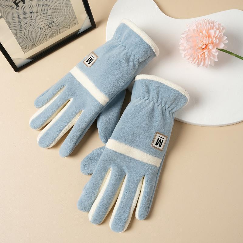 Warm Fleece Lined Touchscreen Gloves Outdoor Cycling Hiking Running Winter Use Unisex One Size
