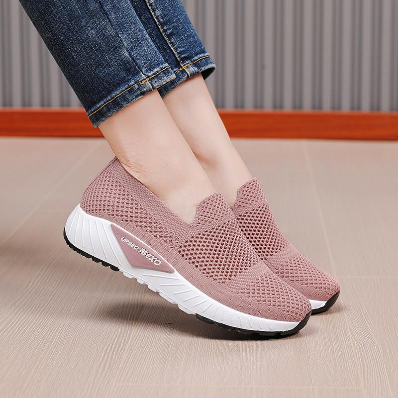 Women's Sneakers Fly-woven Mesh Shoes Lightweight Soft-soled Casual Shoes Women