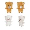 Urso de Leite e Mocha Plush Boneco de Pelúcia Urso de Leite Bonito